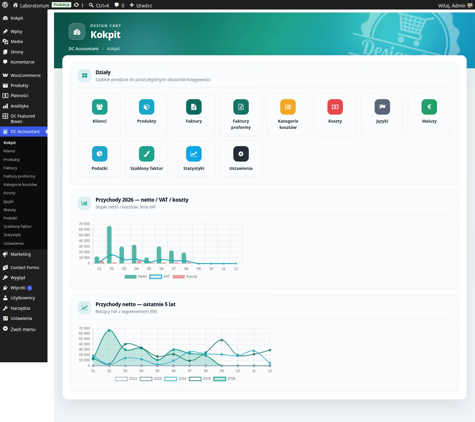 Screen kokpitu administracyjnego
