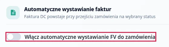 Screen: switch - autowystawianie wyłączone