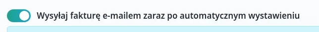 Screen: switch - autowysyłka włączona