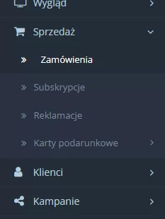 Menu - zamówienia