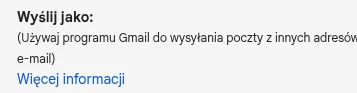 sekcja wyślij jako gmail