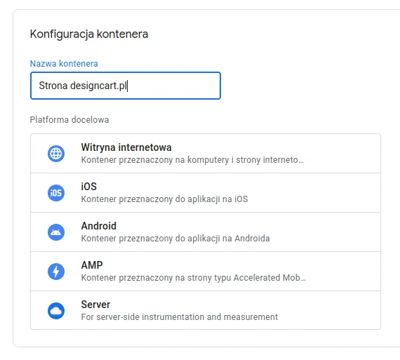 Screen: 👉 Konfiguracja kontenera