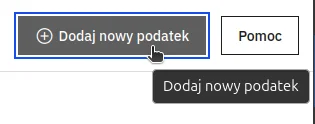 Screen: dodaj nowy podatek
