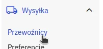 Screen: lewe menu - przewoźnicy