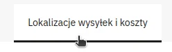Screen: zakładka „Lokalizacje wysyłek i kosz”
