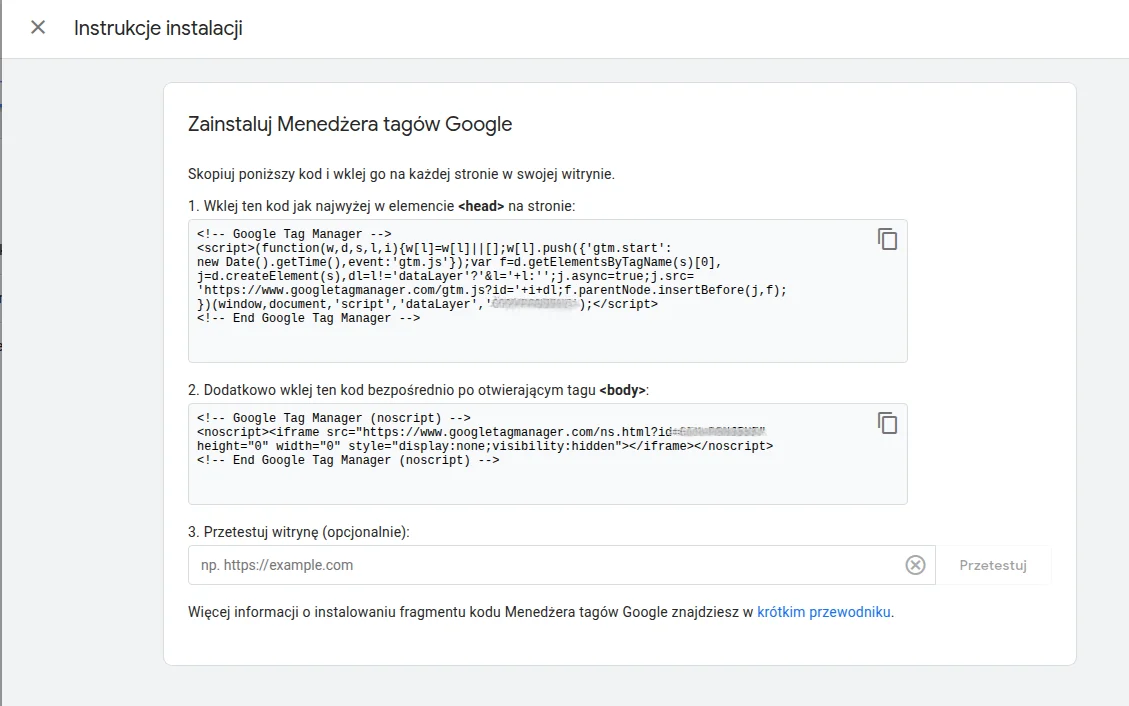 Spersonalizowany kod gotowy do wklejenia naszej wtyczki