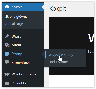 Jak przejść do stron?