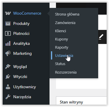 Wybierz z menu "Ustawienia"