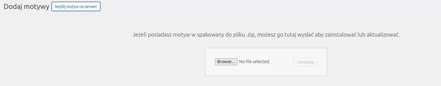 Wyslij motyw na serwer