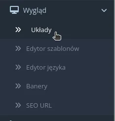 Lewe menu - wygląd - układy