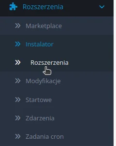 Lewe menu - rozszerzenia