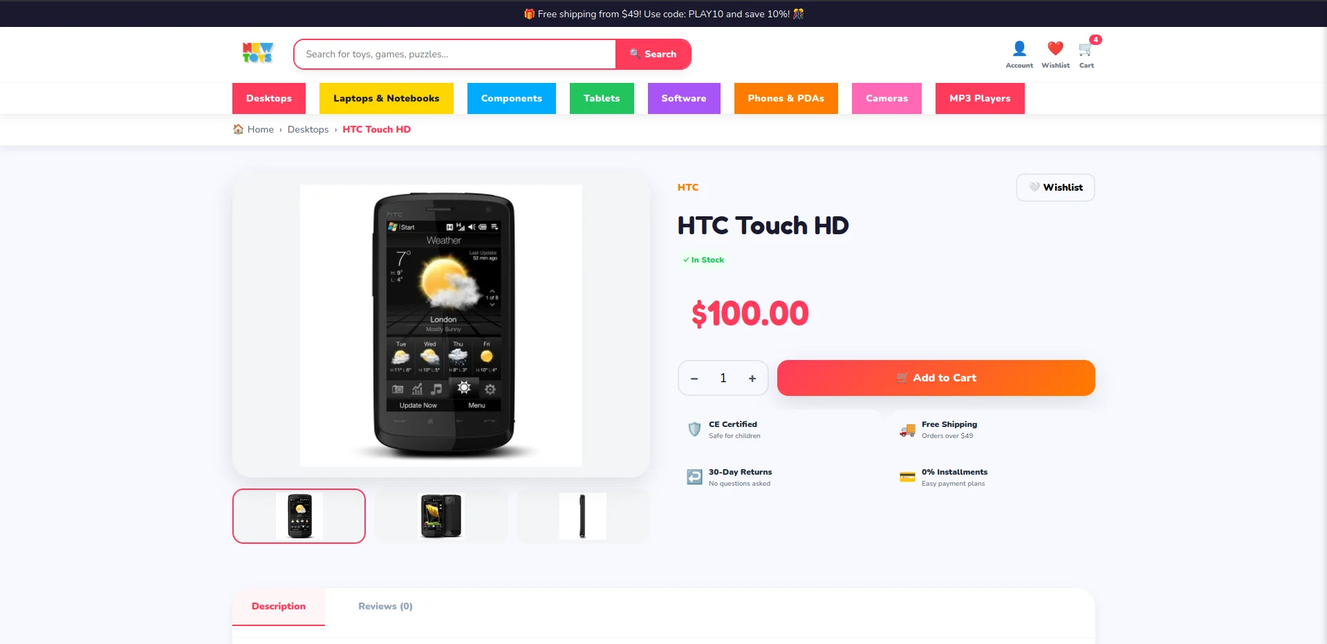 Screen: strona produktu