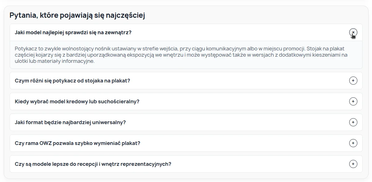 Screen: przykład działania modułu w sklepie internetowym z artykułami reklamowymi