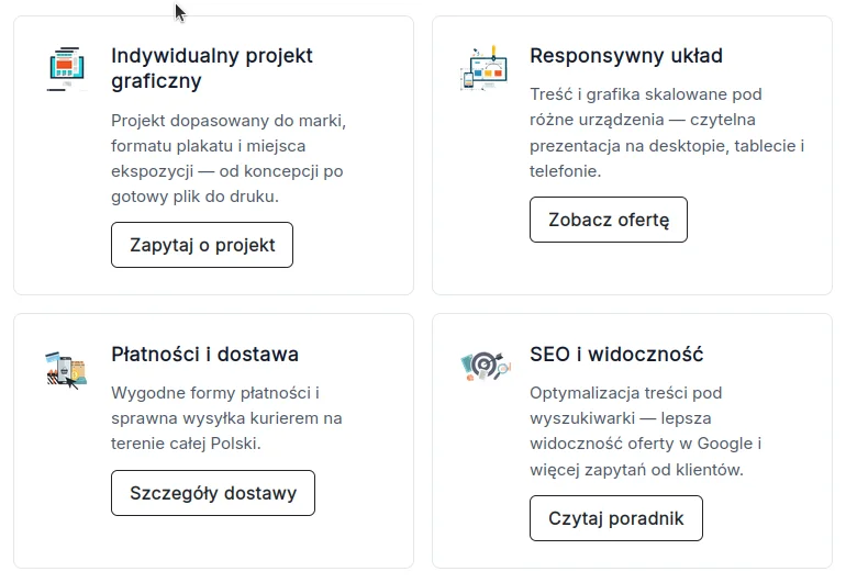 Screen: featuredboxes z ikoną ustawioną po lewej stronie
