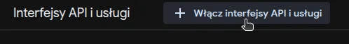 screen: przycisk "Włącz interfejsy API i usługi"