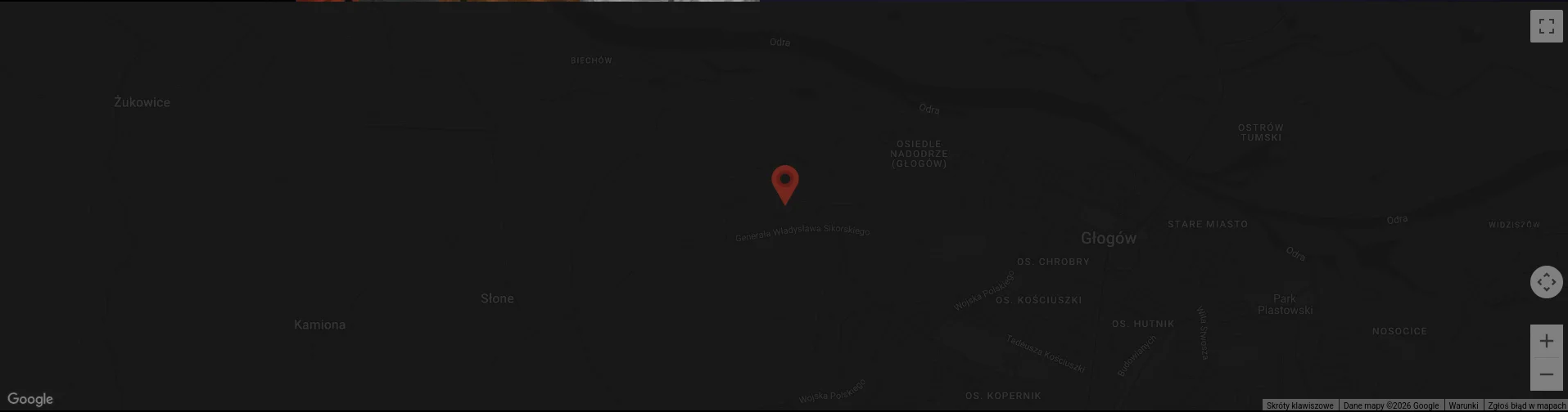 Screen prezentujący wygląd modułu DC Map
